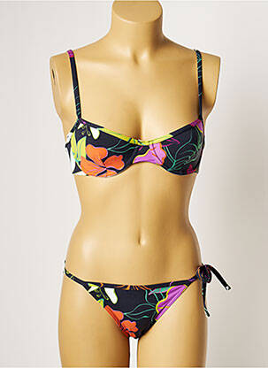 Maillot de bain 2 pièces stretch noir MANUEL CANOVAS femme