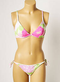 Maillot de bain 2 pièces stretch rose MANUEL CANOVAS femme