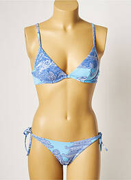 Maillot de bain 2 pièces stretch bleu MANUEL CANOVAS femme