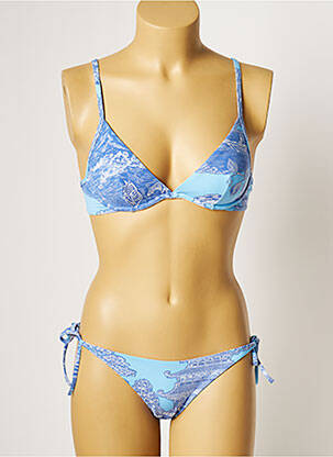 Maillot de bain 2 pièces stretch bleu MANUEL CANOVAS femme