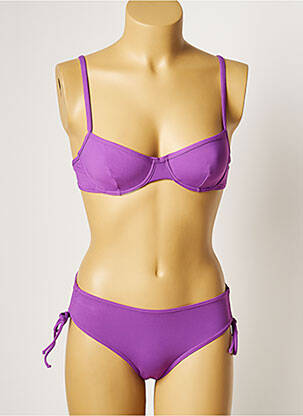 Maillot de bain 2 pièces stretch violet MANUEL CANOVAS femme