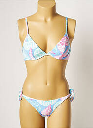 Maillot de bain 2 pièces stretch bleu MANUEL CANOVAS femme