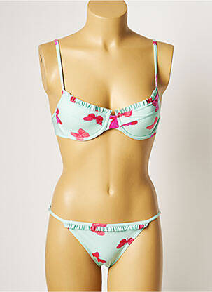 Maillot de bain 2 pièces haut soutien-gorge moulé haut soutien-gorge moulé vert MANUEL CANOVAS femme
