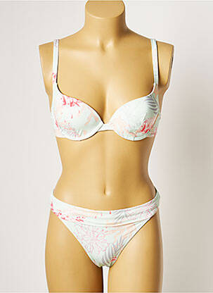 Maillot de bain 2 pièces stretch haut soutien-gorge moulé vert MANUEL CANOVAS femme