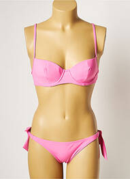 Maillot de bain 2 pièces stretch haut soutien-gorge moulé rose MANUEL CANOVAS femme