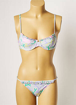 Maillot de bain 2 pièces haut soutien-gorge moulé haut soutien-gorge moulé gris MANUEL CANOVAS femme