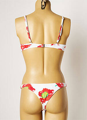 Maillot de bain 2 pièces stretch haut soutien-gorge moulé blanc MANUEL CANOVAS femme