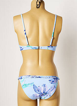 Maillot de bain 2 pièces stretch haut soutien-gorge moulé bleu MANUEL CANOVAS femme