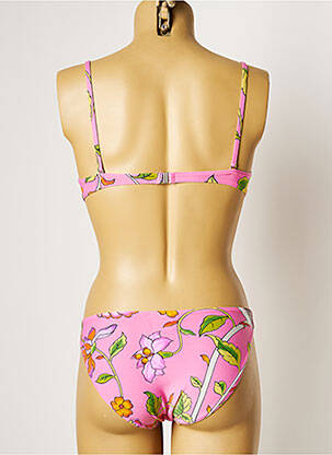 Maillot de bain 2 pièces stretch haut soutien-gorge moulé rose MANUEL CANOVAS femme