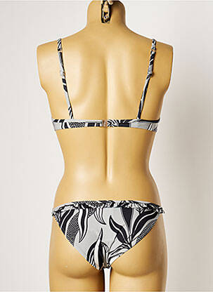 Maillot de bain 2 pièces fermeture clip haut soutien-gorge moulé gris MANUEL CANOVAS femme