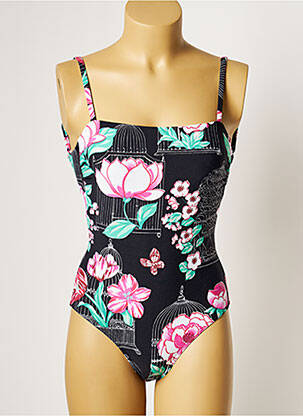 Maillot de bain 1 pièce imprimé fantaisie noir MANUEL CANOVAS femme