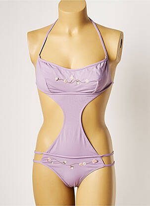 Maillot de bain 1 pièce haut bandeau haut bandeau violet KRISTINA TI femme