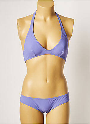 Maillot de bain 1 pièce bretelles élastiquées bleu KRISTINA TI femme