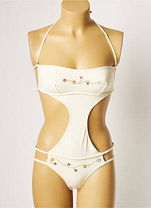 Maillot de bain 1 pièce haut bandeau haut bandeau blanc KRISTINA TI femme