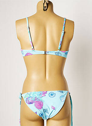 Maillot de bain 2 pièces stretch haut soutien-gorge moulé bleu MANUEL CANOVAS femme