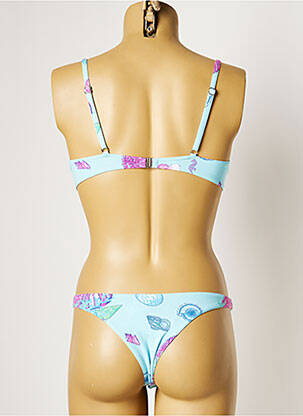Maillot de bain 2 pièces stretch haut soutien-gorge moulé bleu MANUEL CANOVAS femme