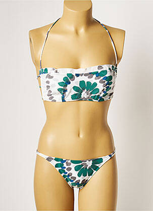 Maillot de bain 2 pièces haut bandeau haut bandeau blanc KRISTINA TI femme