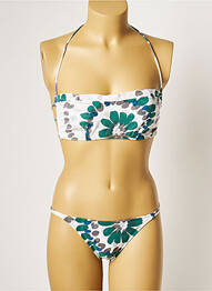 Maillot de bain 2 pièces haut bandeau haut bandeau blanc KRISTINA TI femme