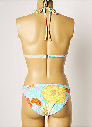 Maillot de bain 2 pièces stretch haut triangles bleu MANUEL CANOVAS femme