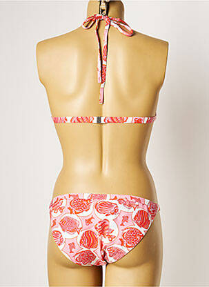 Maillot de bain 2 pièces stretch haut triangles rouge MANUEL CANOVAS femme