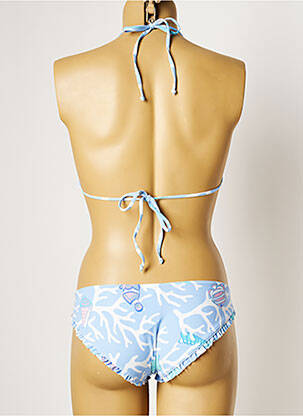 Maillot de bain 2 pièces stretch haut triangles bleu MANUEL CANOVAS femme