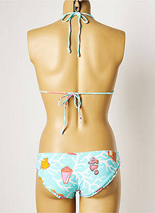 Maillot de bain 2 pièces stretch haut triangles bleu MANUEL CANOVAS femme