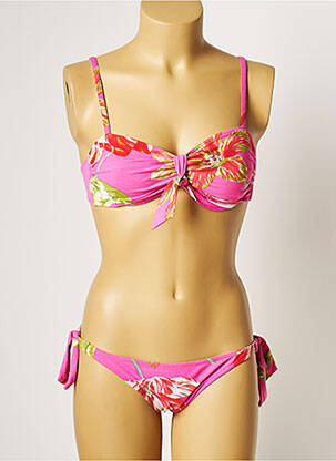 Maillot de bain 2 pièces stretch rose MANUEL CANOVAS femme