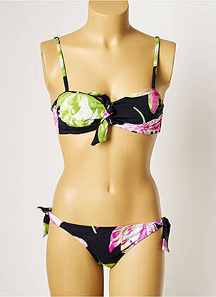 Maillot de bain 2 pièces stretch noir MANUEL CANOVAS femme