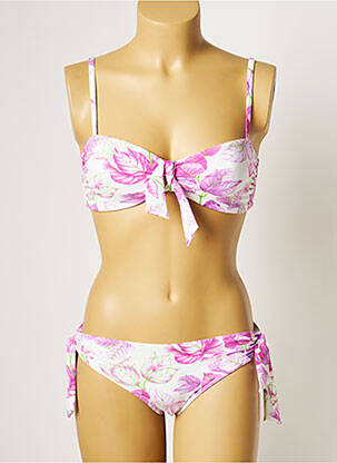 Maillot de bain 2 pièces stretch rose MANUEL CANOVAS femme