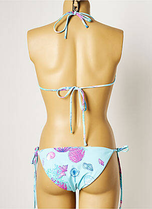 Maillot de bain 2 pièces stretch bleu MANUEL CANOVAS femme