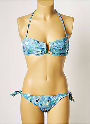 Maillot de bain 2 pièces haut bandeau haut bandeau bleu MANUEL CANOVAS femme