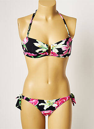Maillot de bain 2 pièces stretch haut bandeau noir MANUEL CANOVAS femme