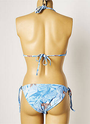 Maillot de bain 2 pièces stretch haut soutien-gorge moulé bleu MANUEL CANOVAS femme