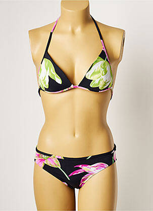 Maillot de bain 2 pièces stretch haut soutien-gorge moulé noir MANUEL CANOVAS femme