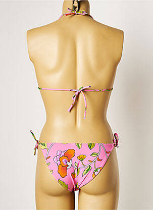 Maillot de bain 2 pièces stretch haut soutien-gorge moulé rose MANUEL CANOVAS femme