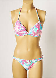 Maillot de bain 2 pièces stretch haut soutien-gorge moulé blanc MANUEL CANOVAS femme