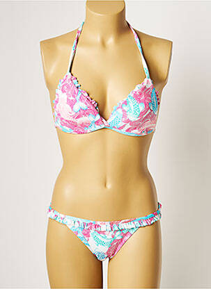 Maillot de bain 2 pièces stretch haut soutien-gorge moulé blanc MANUEL CANOVAS femme