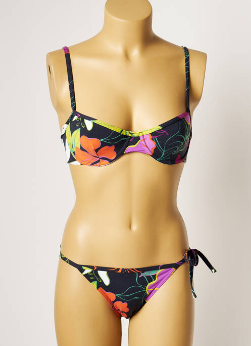 Maillot de bain 2 pièces stretch noir MANUEL CANOVAS femme