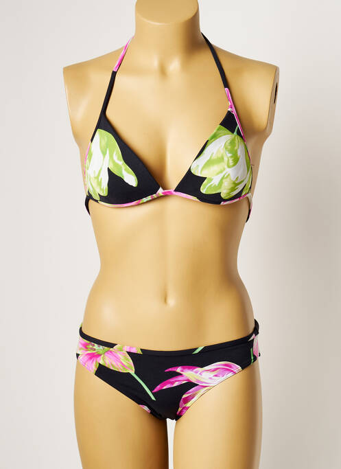 Maillot de bain 2 pièces stretch haut soutien-gorge moulé noir MANUEL CANOVAS femme