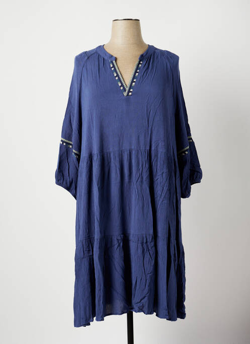 Robe mi-longue bleu YESTA pour femme
