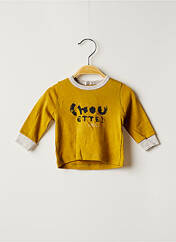 T-shirt jaune PETIT BATEAU pour garçon seconde vue