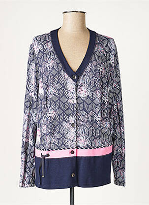 Gilet manches longues stretch bleu PAUPORTÉ femme
