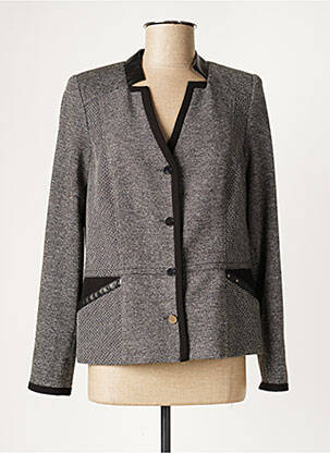 Veste chic fermeture boutonnée sur le devant gris PAUPORTÉ femme