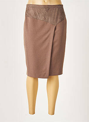 Jupe mi-longue taille normale marron TERRE DE FÉES femme