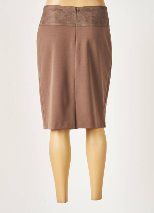 Jupe mi-longue marron TERRE DE FÉES pour femme