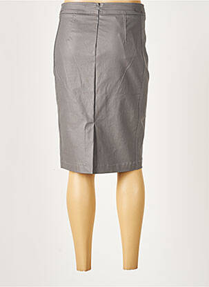 Jupe mi-longue stretch gris WEINBERG femme