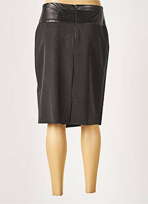 Jupe mi-longue coupe droite noir TERRE DE FÉES femme
