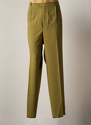 Pantalon droit vert FRANCOIS DEGASNES pour homme