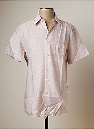 Chemise manches courtes rose PIERRE CLARENCE pour homme