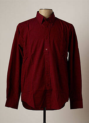 Chemise manches longues rouge CONVAIR pour homme